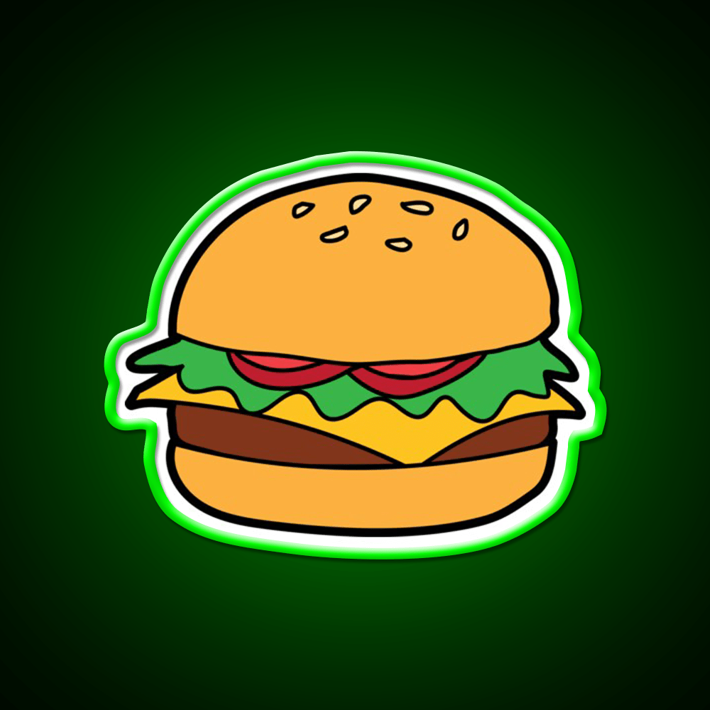 Burger Fast Food Led Neon Sign For Burger Place Rgb Color - Shineneon