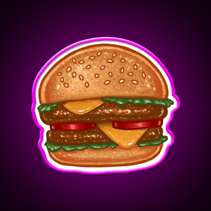 Burger Fast Food Led Neon Sign For Burger Place Wall Art Rgb Color - Shineneon
