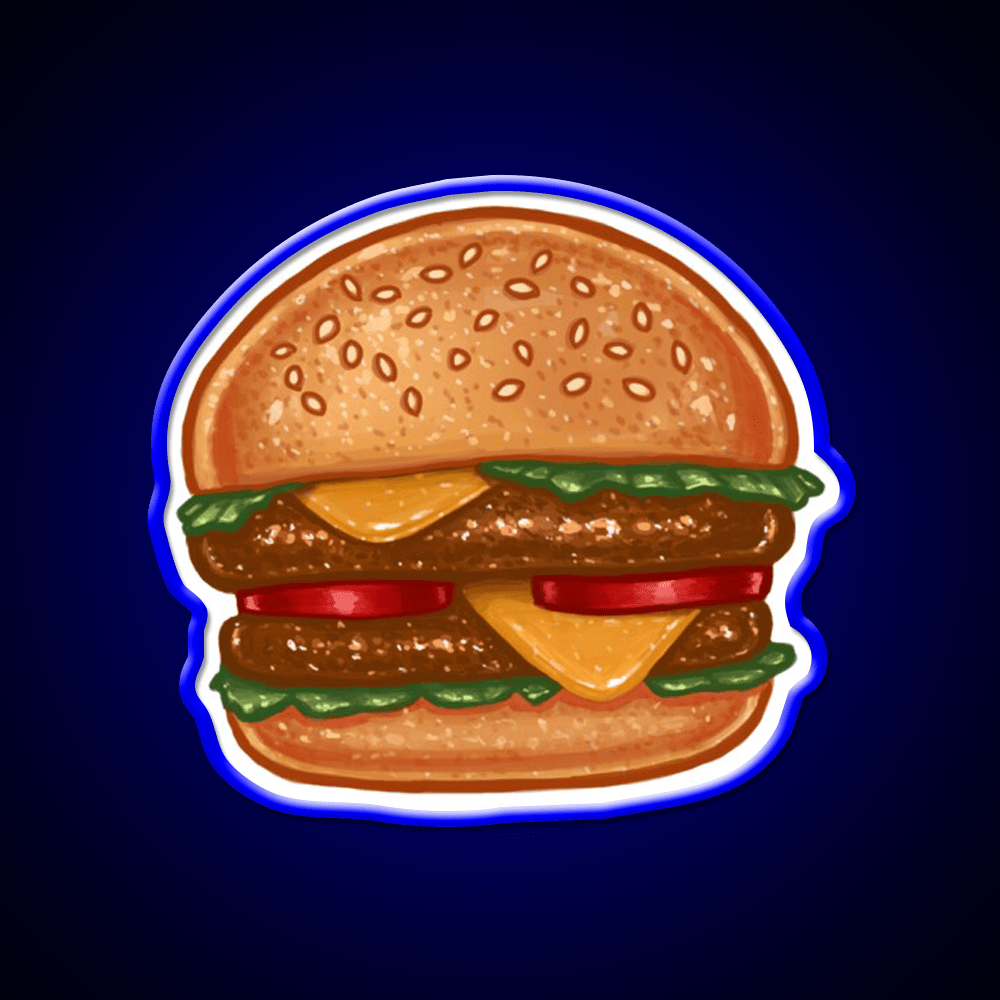 Burger Fast Food Led Neon Sign For Burger Place Wall Art Rgb Color - Shineneon