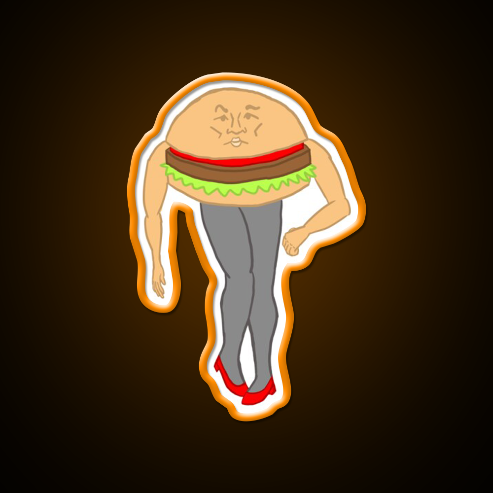 Burger Fast Food Led Neon Sign For Burger Place Wall Decor Rgb Color