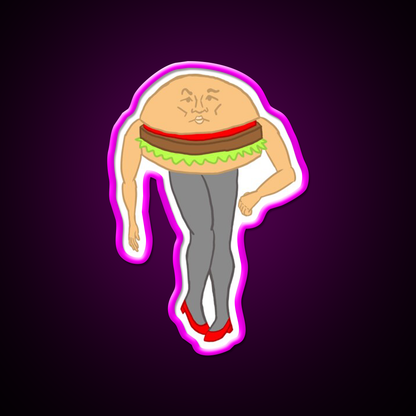 Burger Fast Food Led Neon Sign For Burger Place Wall Decor Rgb Color