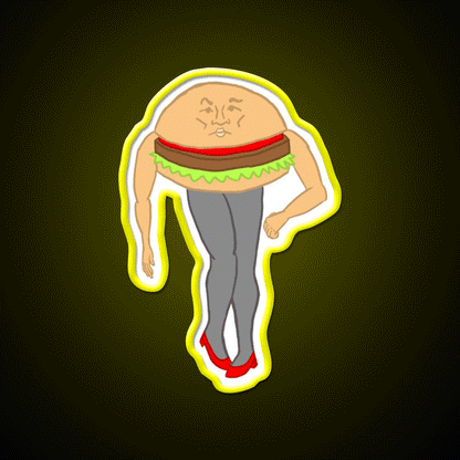 Burger Fast Food Led Neon Sign For Burger Place Wall Decor Rgb Color