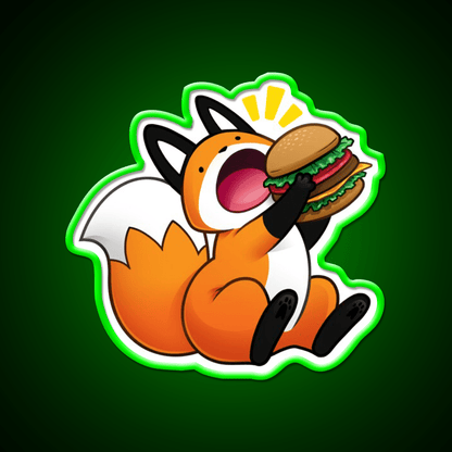 Burger Fox Snack Food Led Neon Sign Rgb Color - Shineneon