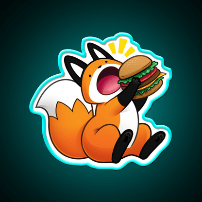 Burger Fox Snack Food Led Neon Sign Rgb Color - Shineneon