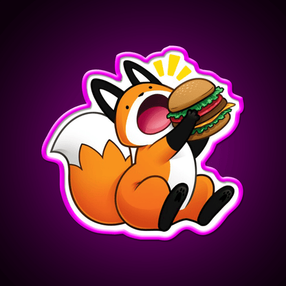 Burger Fox Snack Food Led Neon Sign Rgb Color - Shineneon