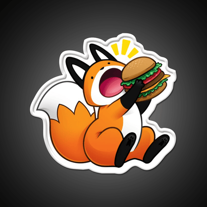 Burger Fox Snack Food Led Neon Sign Rgb Color - Shineneon