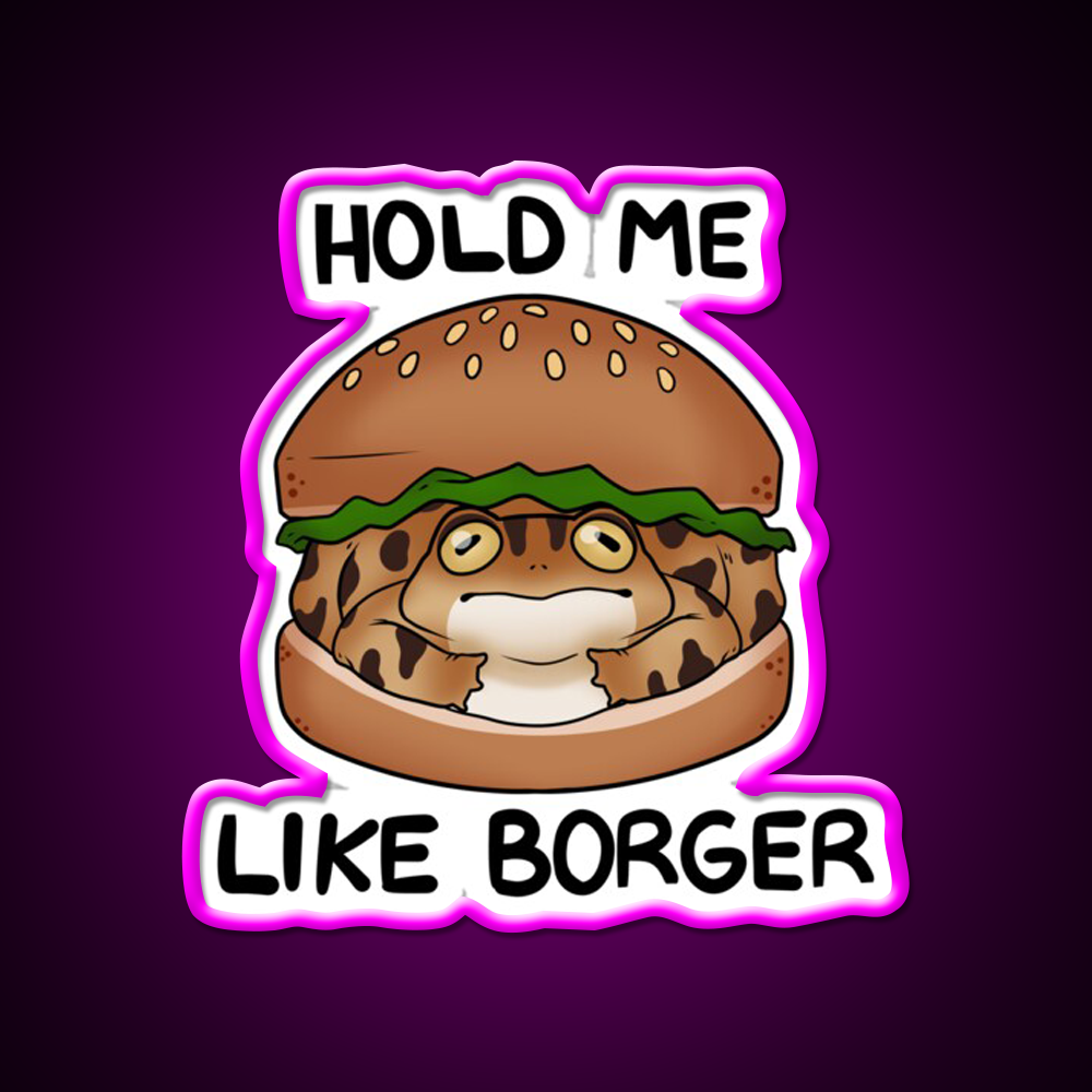 Burger Frog Fast Food Led Neon Sign For Burger Place Rgb Color