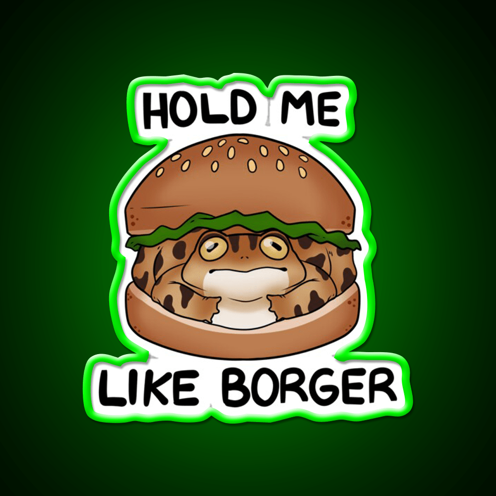 Burger Frog Fast Food Led Neon Sign For Burger Place Rgb Color - Shineneon
