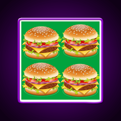 Burger Hamburger Cheeseburger Pattern Led Neon Sign For Burger Place Rgb Color - Shineneon