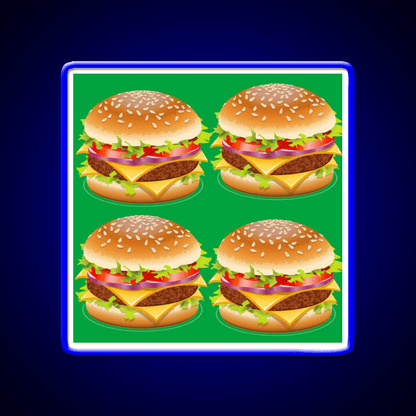 Burger Hamburger Cheeseburger Pattern Led Neon Sign For Burger Place Rgb Color - Shineneon