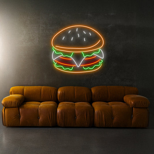 Burger Hamburger Neon Sign