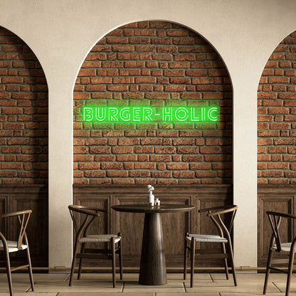 Burger Holic Mouthwatering Neon For Burger Enthusiasts | Shineneon