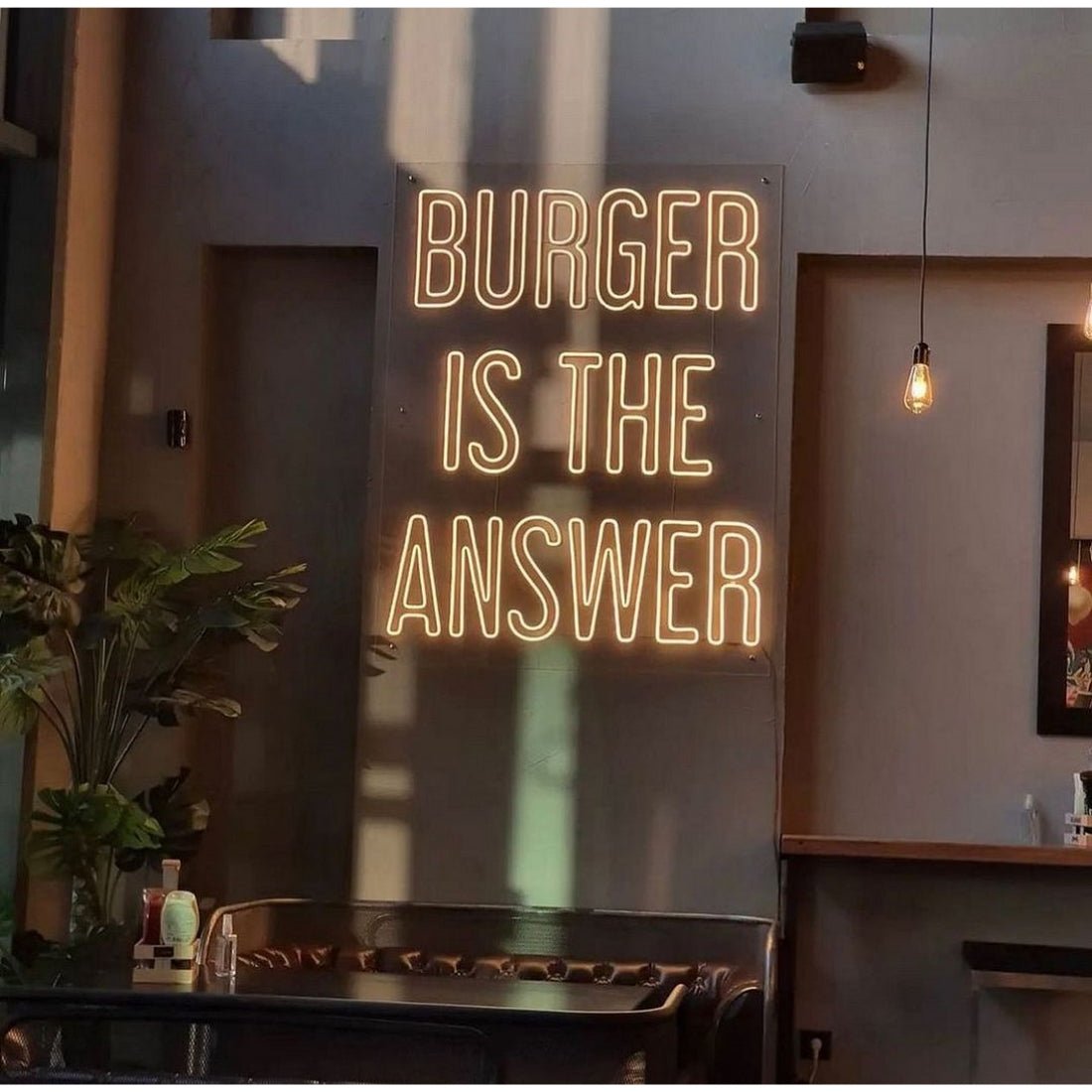 Burger Is The Answer Led Sign Business Neon Sign - Shineneon