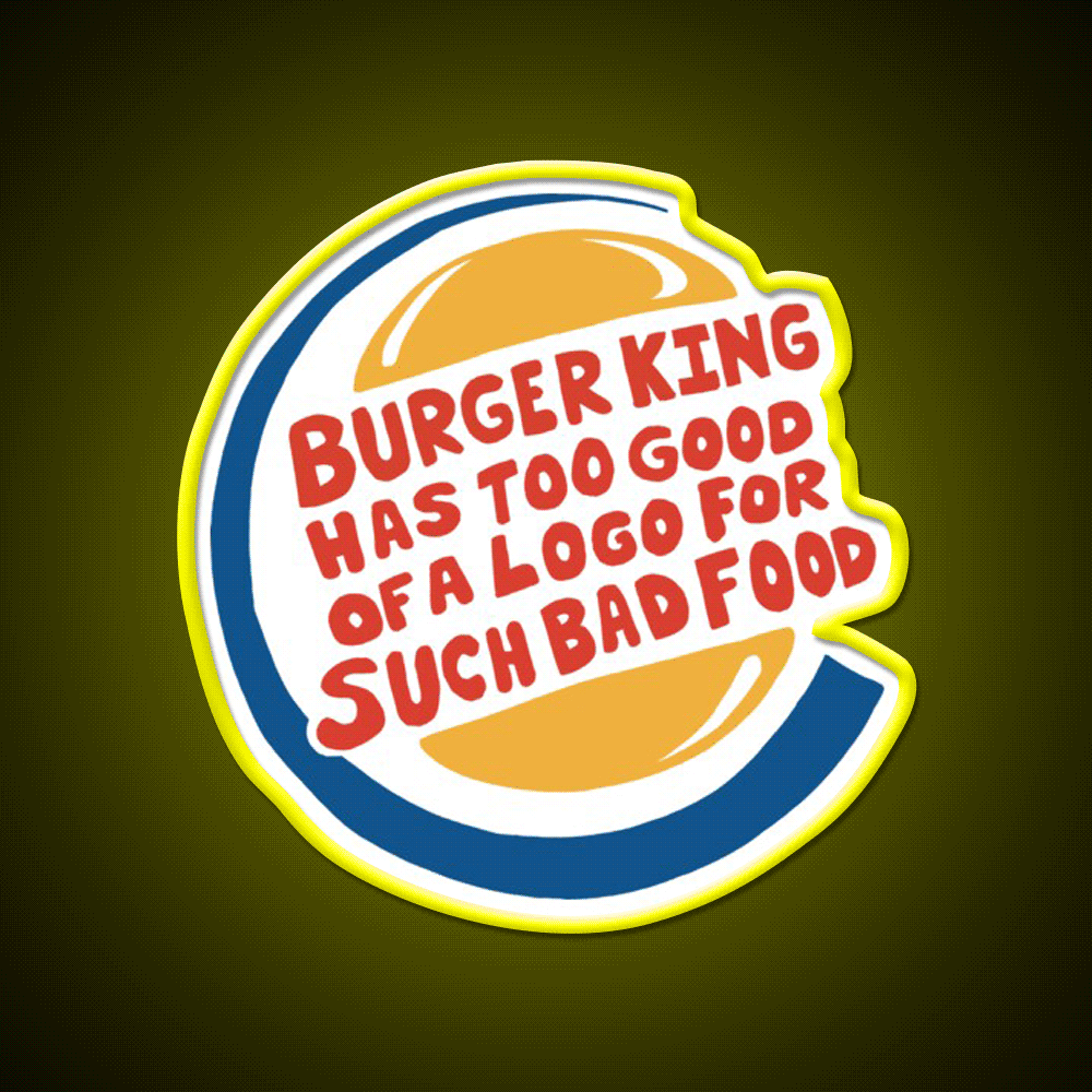 Burger King Fast Food Led Neon Sign For Burger Place Rgb Color - Custom LED neon sign front view