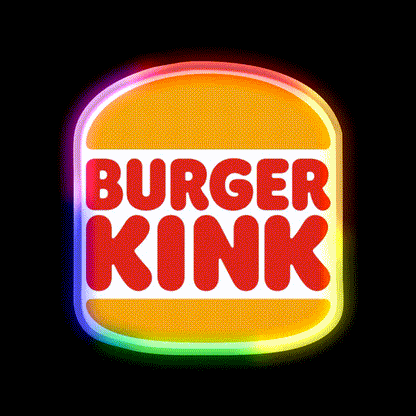 Burger Kink Meme Fast Food Led Neon Sign For Burger Place Rgb Color - LED neon sign close-up detail