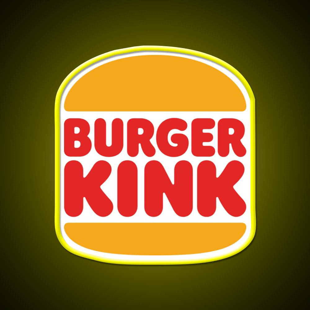 Burger Kink Meme Fast Food Led Neon Sign For Burger Place Rgb Color - Custom LED neon sign front view
