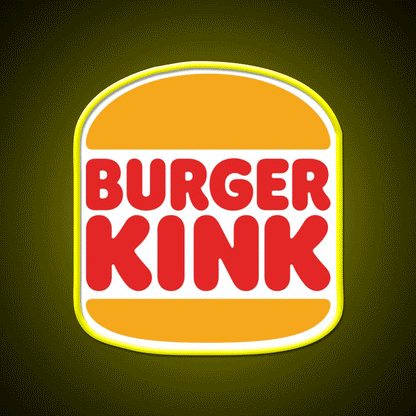 Burger Kink Meme Fast Food Led Neon Sign For Burger Place Rgb Color - Custom LED neon sign front view