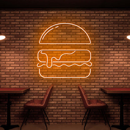 Burger Large Neon Signs For Restaurant Wall Art - Shineneon