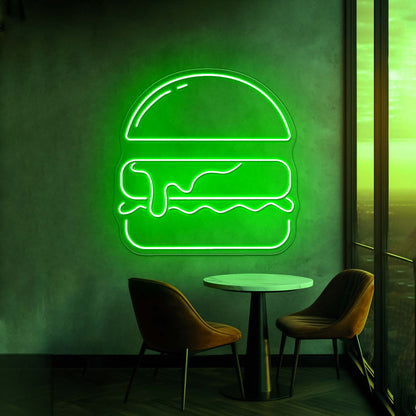 Burger Large Neon Signs For Restaurant Wall Art - Shineneon