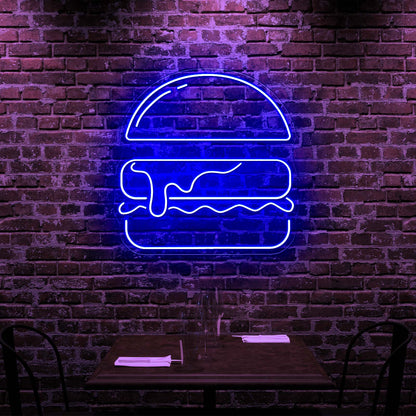 Burger Large Neon Signs For Restaurant Wall Art