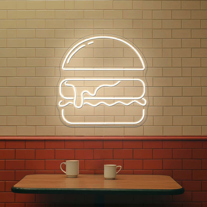 Burger Large Neon Signs For Restaurant Wall Art