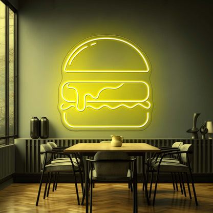 Burger Large Neon Signs For Restaurant Wall Art