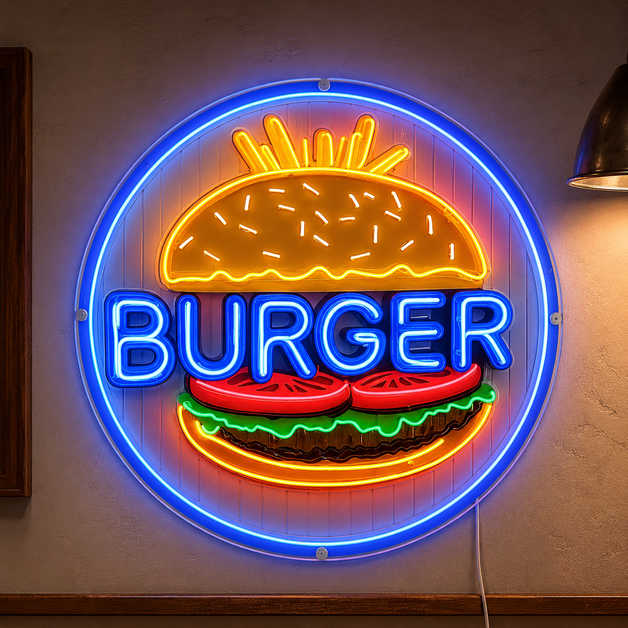 Burger LED Neon Sign - 01 Original Product Image