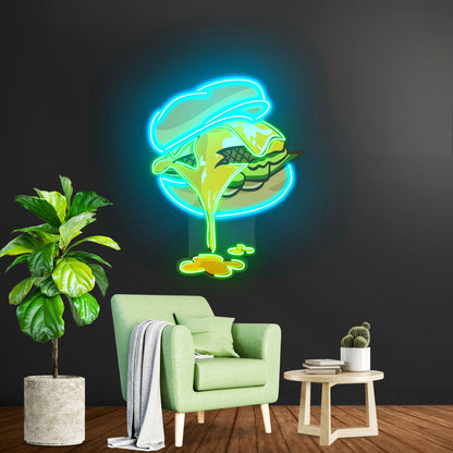 Burger Led Neon Sign Acrylic Artwork For Sale - Shineneon