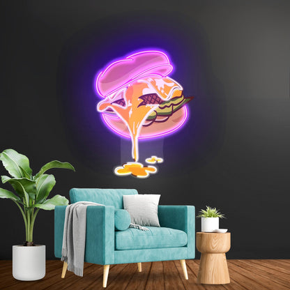 Burger Led Neon Sign Acrylic Artwork For Sale - Shineneon