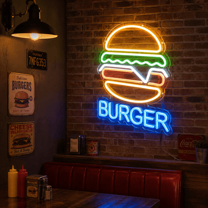 Burger LED Neon Sign Home Wall Art - Shineneon