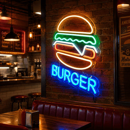 Burger LED Neon Sign Home Wall Art - Shineneon