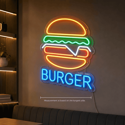 Burger LED Neon Sign Home Wall Art - Shineneon