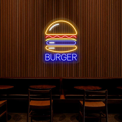 Burger Led Neon Sign Multicolor | Shineneon
