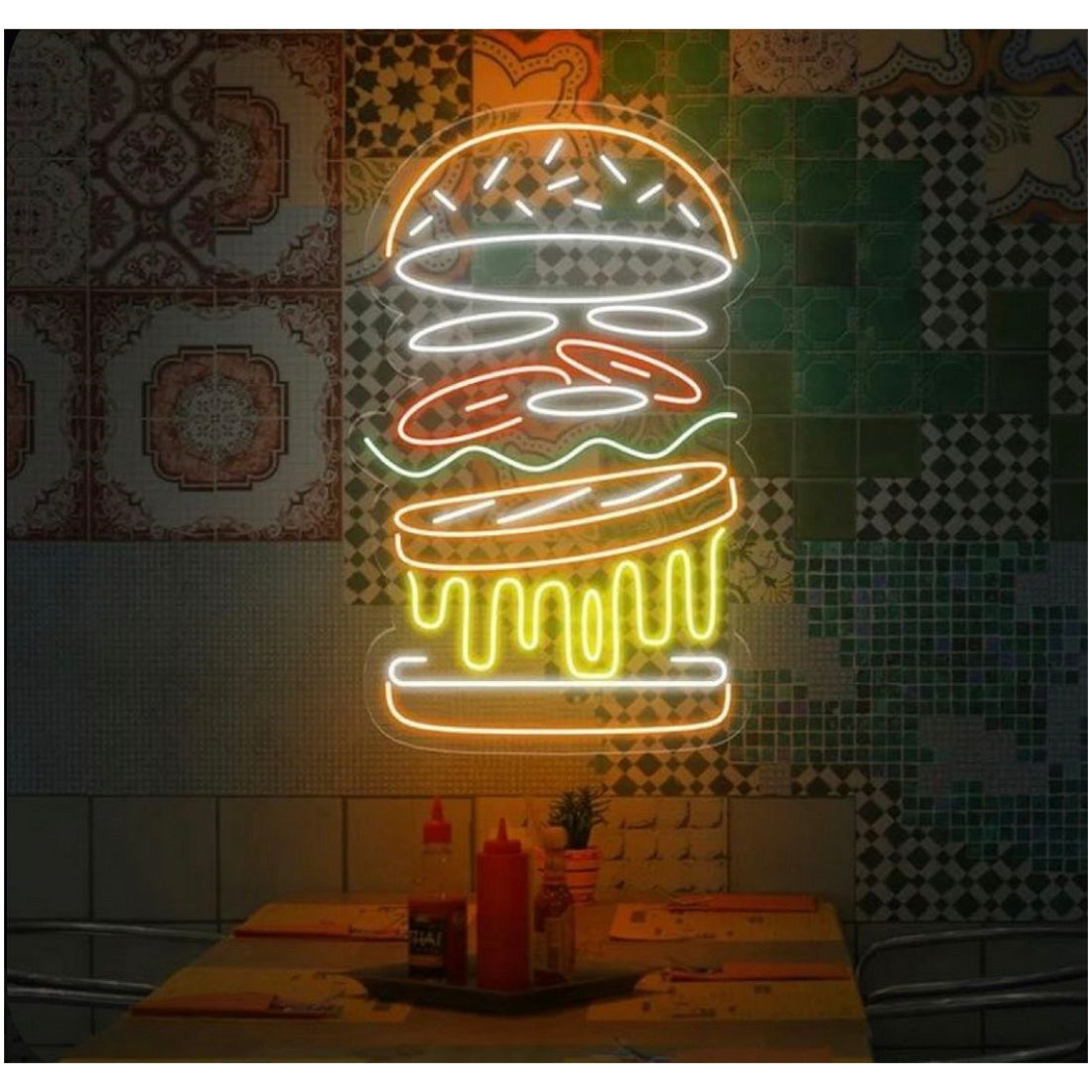 Burger Led Sign Business Neon Signs