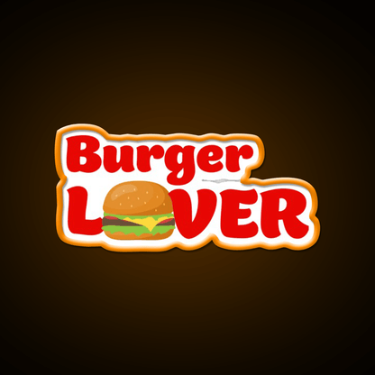 Burger Lover Fast Food Led Neon Sign For Burger Place Rgb Color - Shineneon