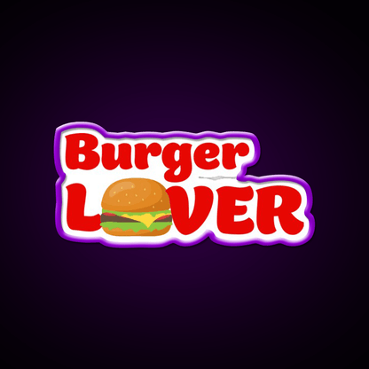 Burger Lover Fast Food Led Neon Sign For Burger Place Rgb Color - Shineneon