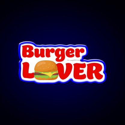 Burger Lover Fast Food Led Neon Sign For Burger Place Rgb Color - Shineneon