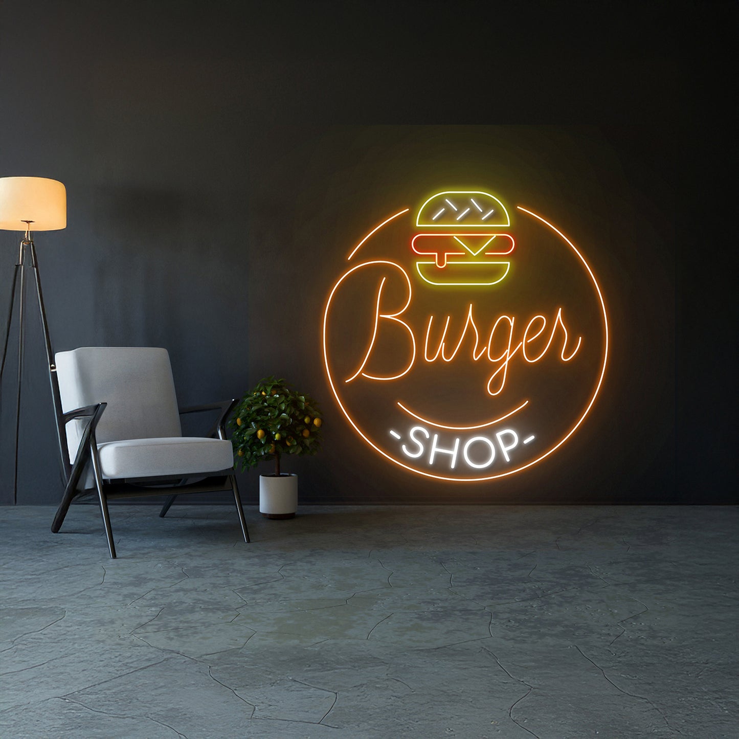 Burger Shop Neon Sign