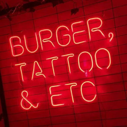 Burger Tattoo And Etc Neon Sign | Shineneon