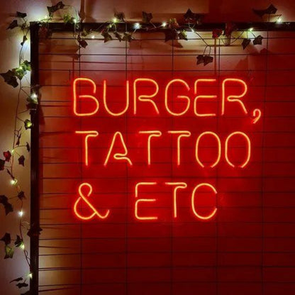 Burger Tattoo And Etc Neon Sign | Shineneon