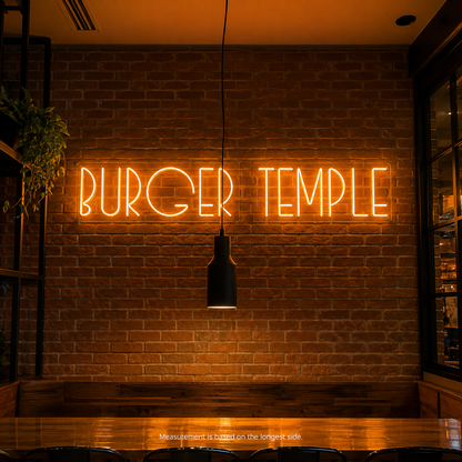 Burger Temple LED Neon Sign - 04 Size Image