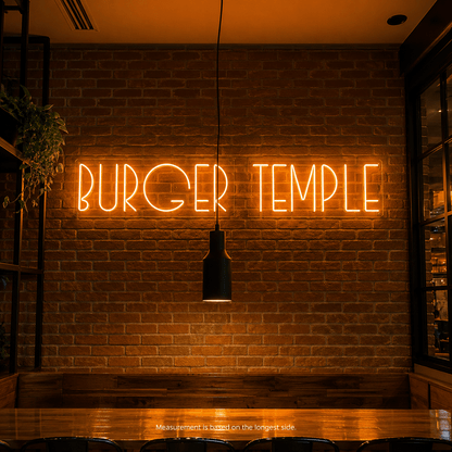 Burger Temple LED Neon Sign - Shineneon