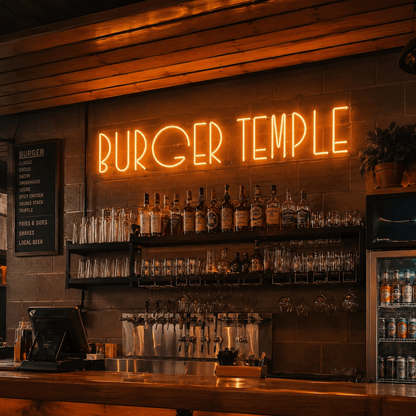 Burger Temple LED Neon Sign - Shineneon