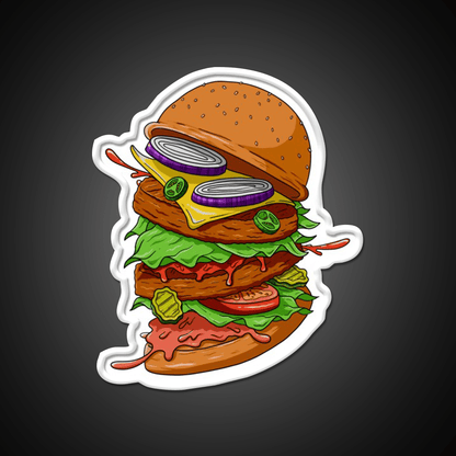 Burger Time Fast Food Led Neon Sign For Burger Place Rgb Color - Shineneon