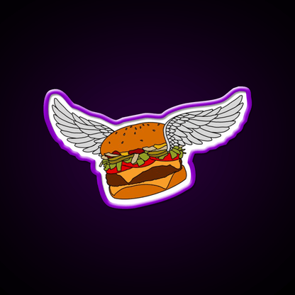 Burgerfly Fast Food Led Neon Sign For Burger Place Rgb Color - Shineneon