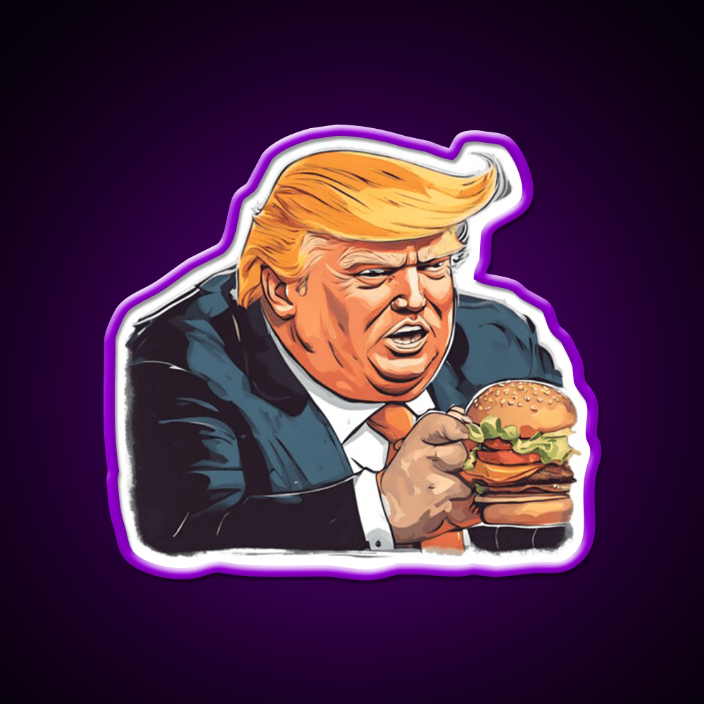 Burgerman Fast Food Led Neon Sign For Burger Place Rgb Color - Shineneon