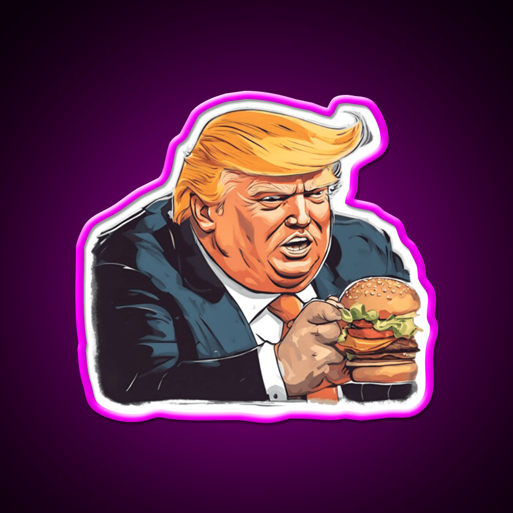 Burgerman Fast Food Led Neon Sign For Burger Place Rgb Color - Shineneon