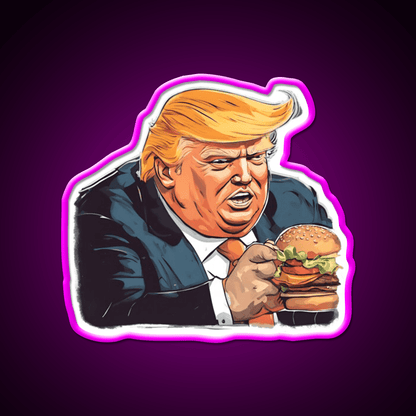Burgerman Fast Food Led Neon Sign For Burger Place Rgb Color - Shineneon