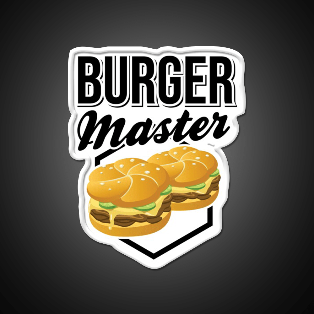 Burgermaster Chef Bbq Fast Food Led Neon Sign For Burger Place Rgb Color - Shineneon