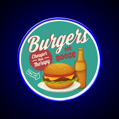 Burgers And Booze Beer Bar Decor Led Neon Sign Rgb Color - LED neon sign view 5